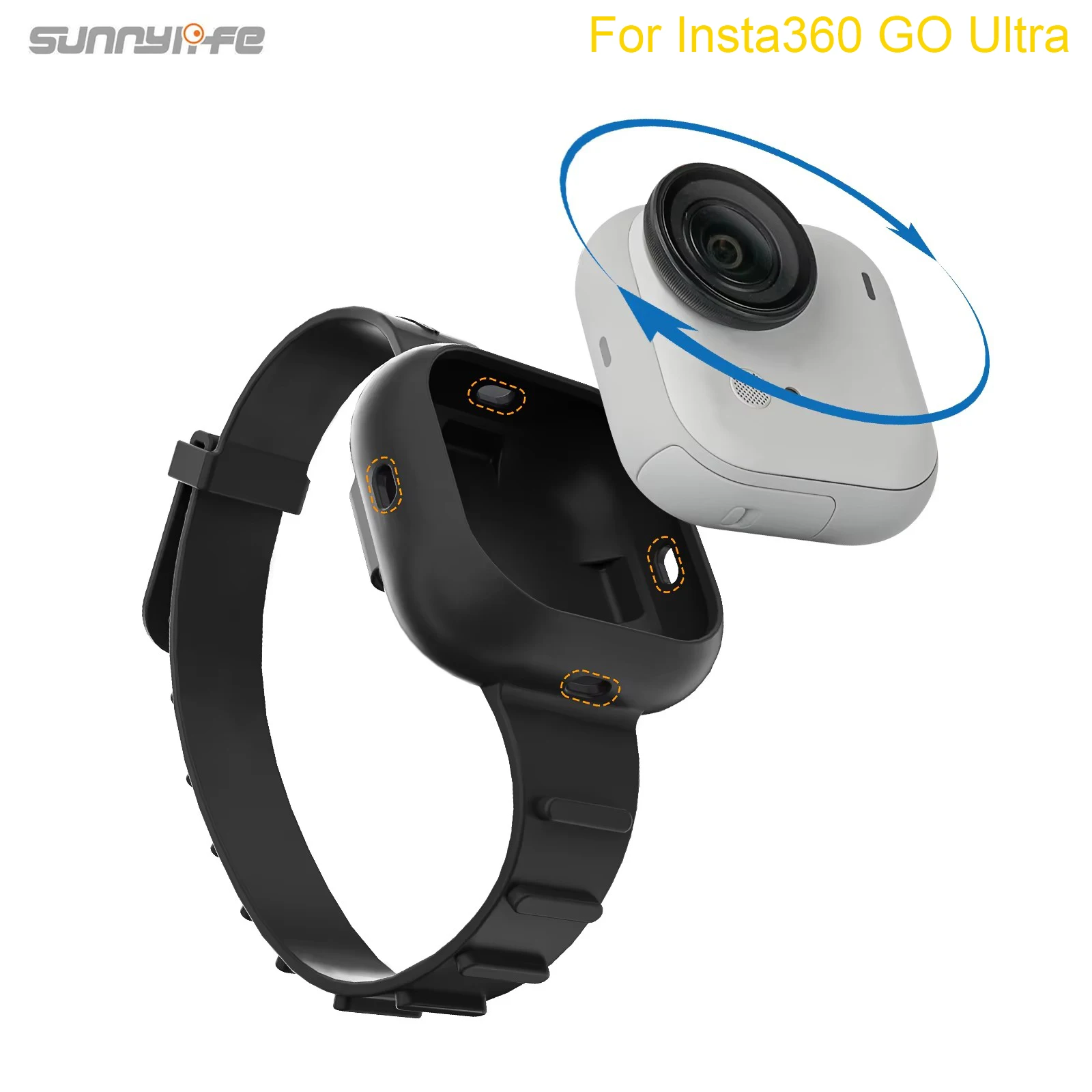 Hand Wrist Band Strap For Insta360 GO Ultra Camera Mount Adjustable Wristband Silicone Cover Strap Camera Accessories