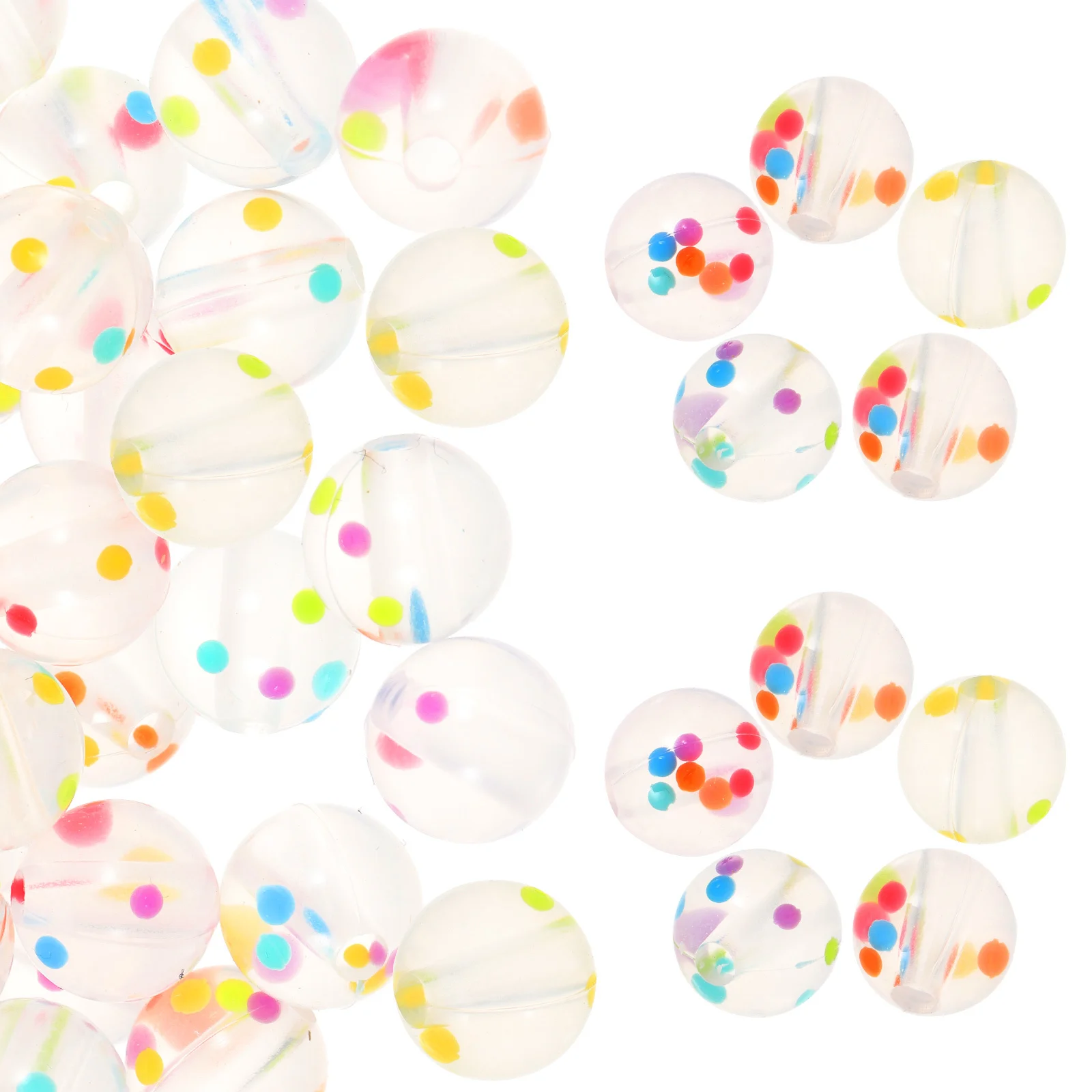 

100Pcs Silicone Beads Round Decorative Bulk DIY Bracelet Necklace Making Loose Spacer Beads Jewelry Craft Supplies