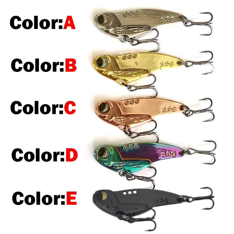 1Pcs 3.5g 5g 7g Metal VIB Lures 3D Eyes vivid Vibrations Spoon Lure Fishing bait Bass Artificial Hard Bait Crankbait Tackle