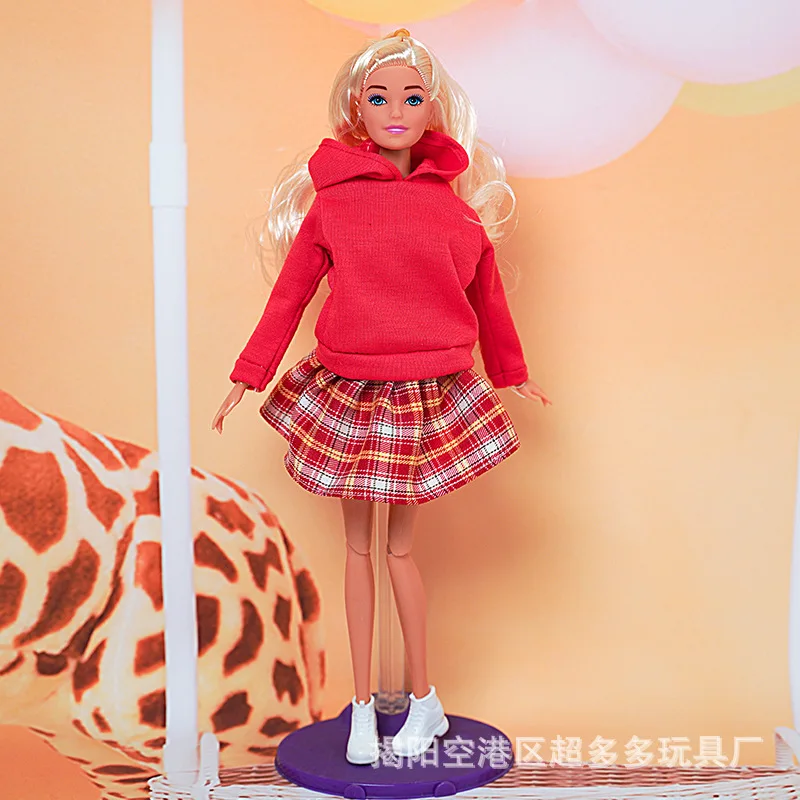 1/6 BJD Doll Clothes For Barbie Doll Outfits Puff Sleeve Shirt Skirt Shorts For Barbie Clothes 11.5" Dollhouse Accessories Toys view 4
