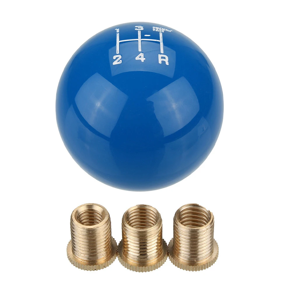 

5 Speed Ball Shape Shift Gear Knob With Universal 3 Thread Adapters Car Manual Spherical Gear Shift Knob Head