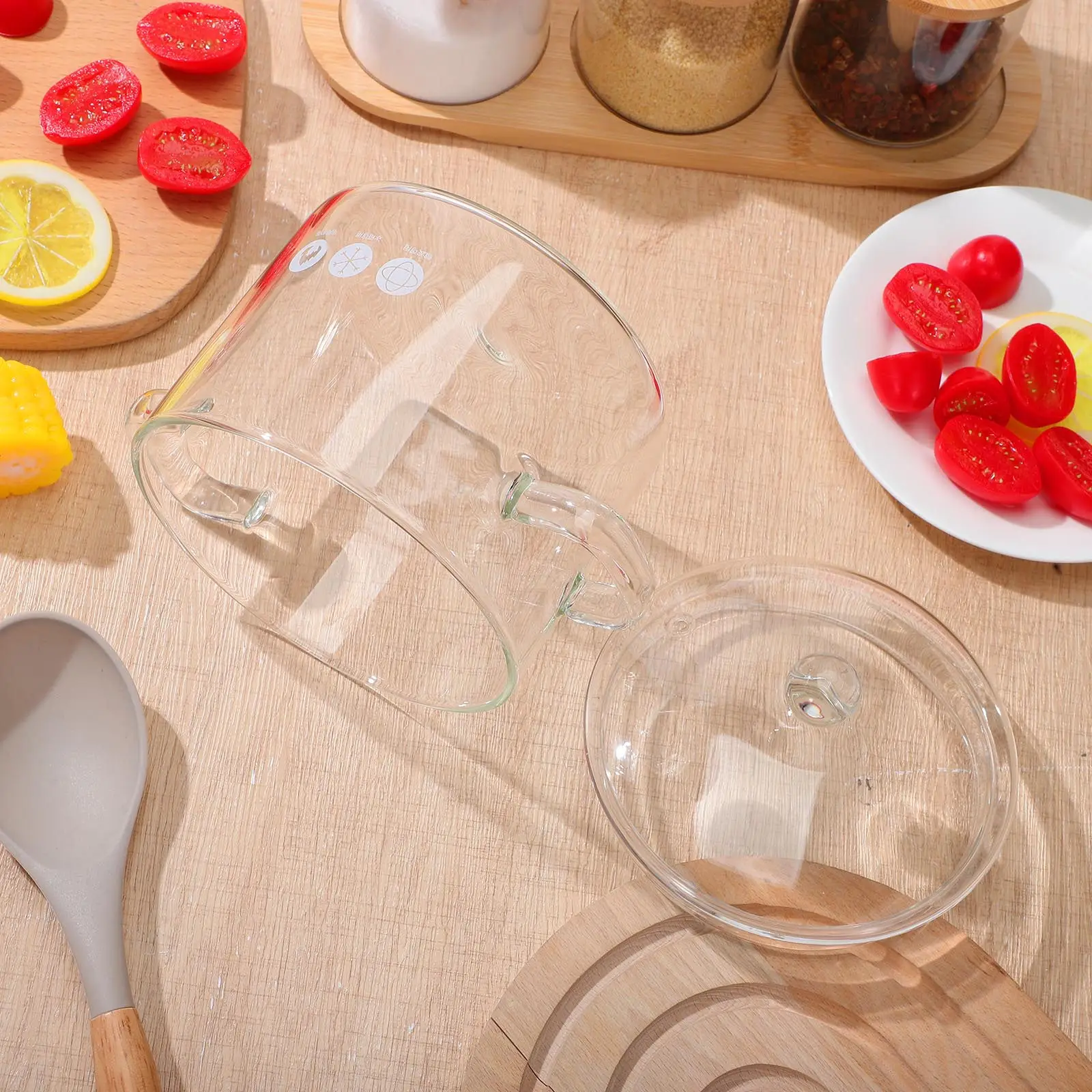 

Стеклянная миска для лапши, прозрачная, термостойкая, премиум-класса, 1350 мл, для приготовления супов, каш, фруктовых салатов, стеклянная миска с крышкой, для микроволновой печи