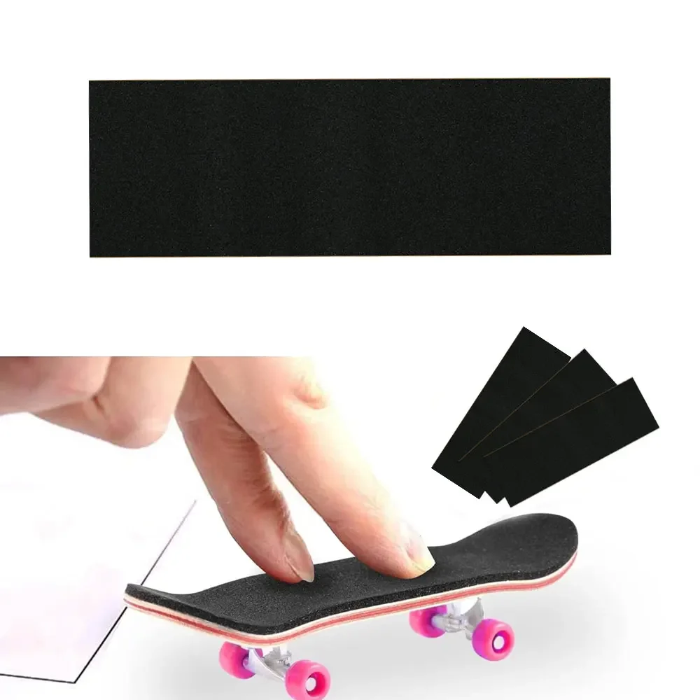 

10pcs Finger Skateboard Anti Slip Mat Deck Uncut Tape Stickers Black Foam Grip Tape for Fingerboard Paper Crafts Card Supplies