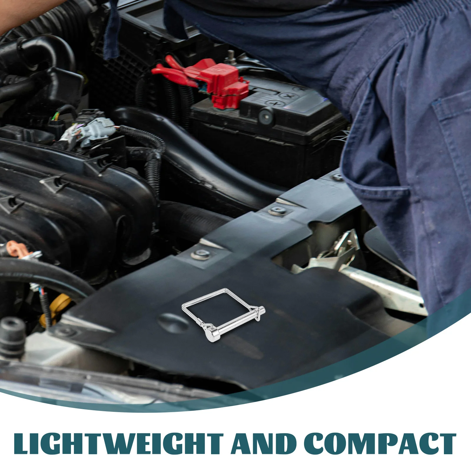 10 szt. Blokady do sworzni holowniczych, wytrzymałe blokady kwadratowe do sworzni przyczepy, klipsy do sworzni holowniczych.