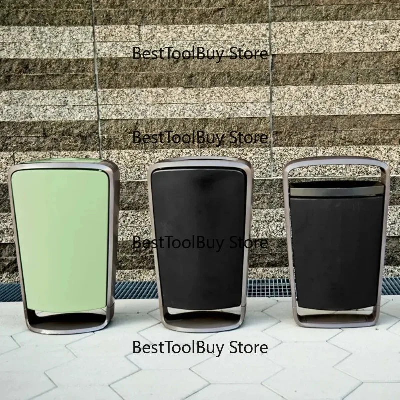 

Modern stainless steel outdoor trash can Large classification trash can Park street sanitation Public community