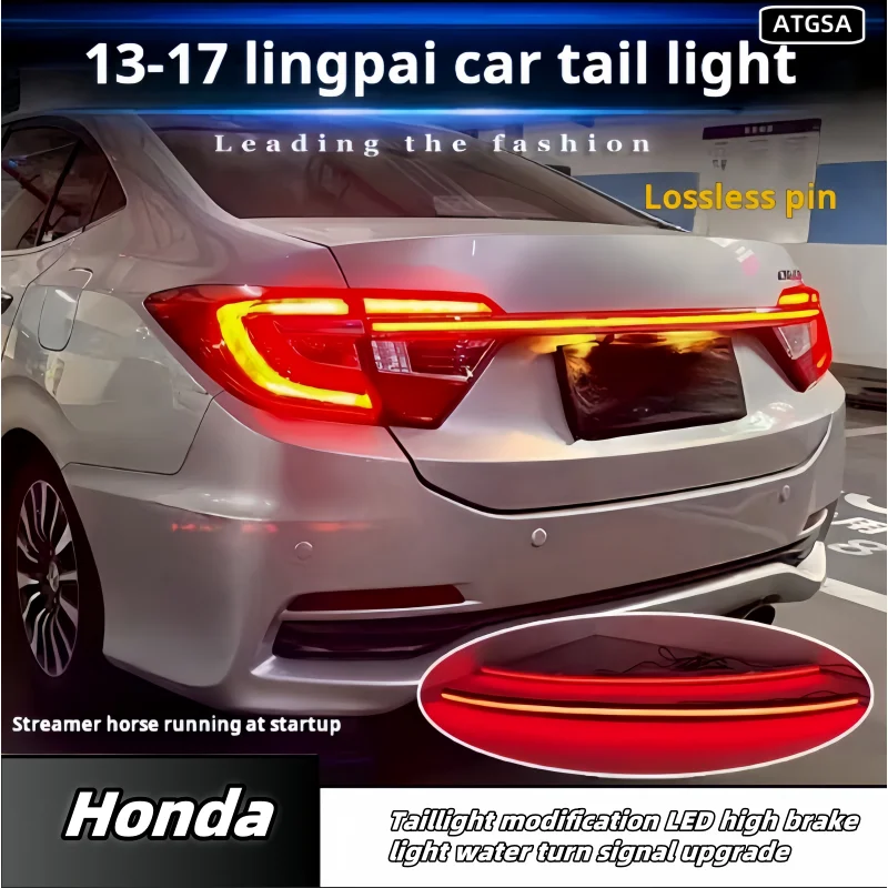 

Suitable 13-17 for Honda Lampai through light rear tail light modification LED high brake light flow turn signal modification