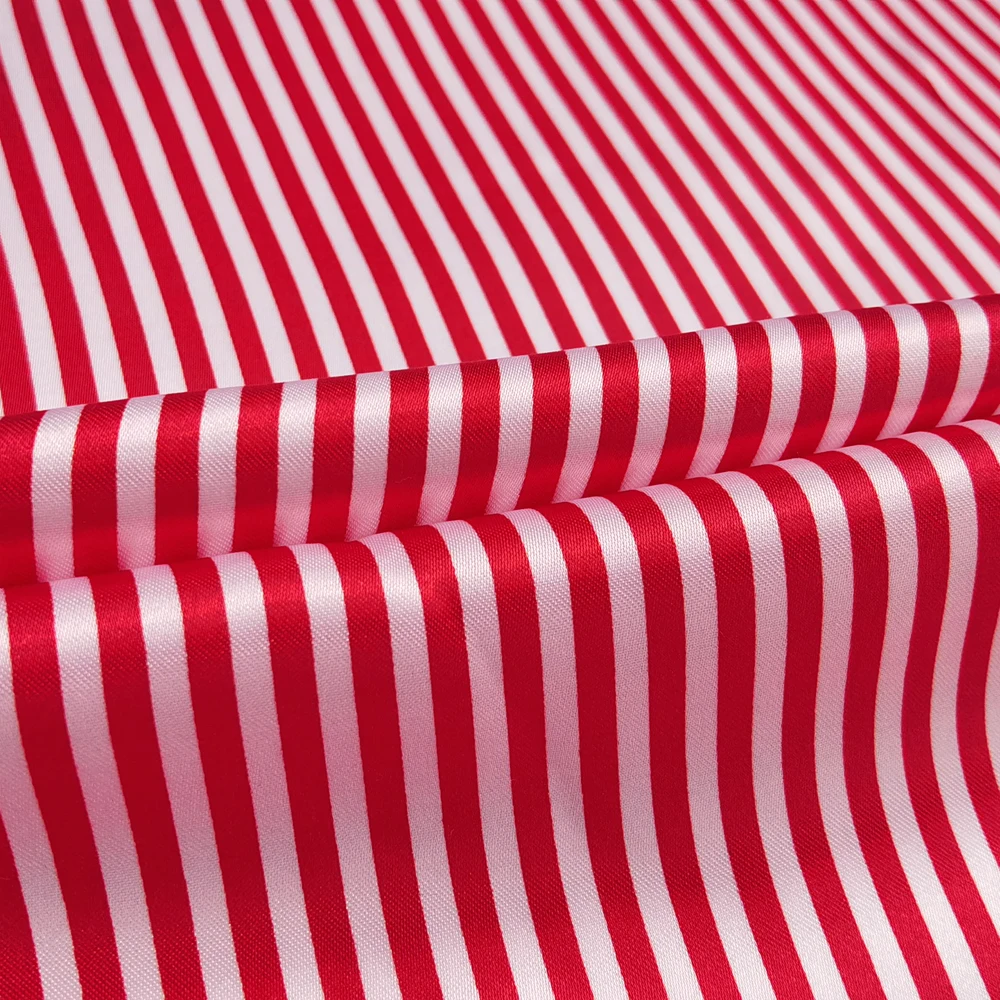 Satin-Stoff 58 Zoll Breit | 2 Meter | 5 Meter | Gestreiftes Material Futterstoff Seidiger Satin Großhandel – Detail 22