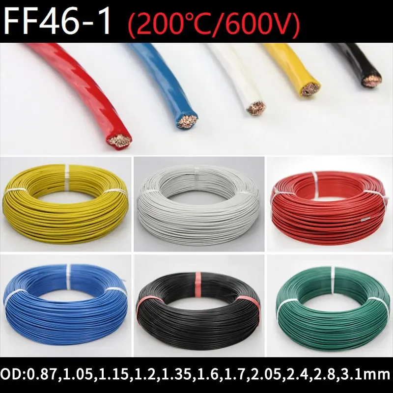 5/10M Ground Inductor Wire Coil 0.12 0.35 0.5 1 1.5 2 2.5 3 4mm  Signal Control PTFE Sensor Detector Parking Access Cable DIY