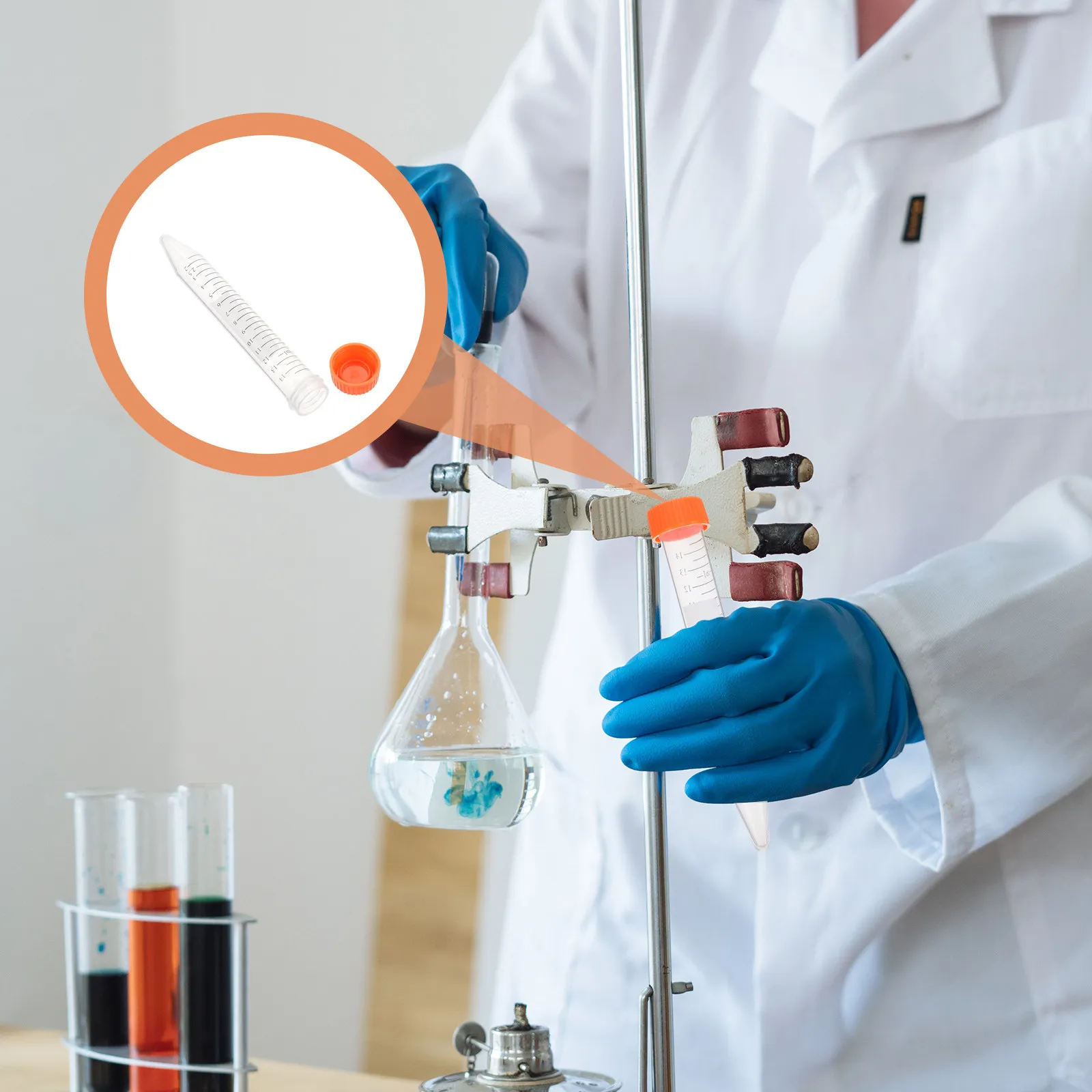 25Pcs 15Ml Plastic Centrifuge Tube with Clear Scale Design Centrifuge Test Tube for Molecular Biology Biochemistry Lab