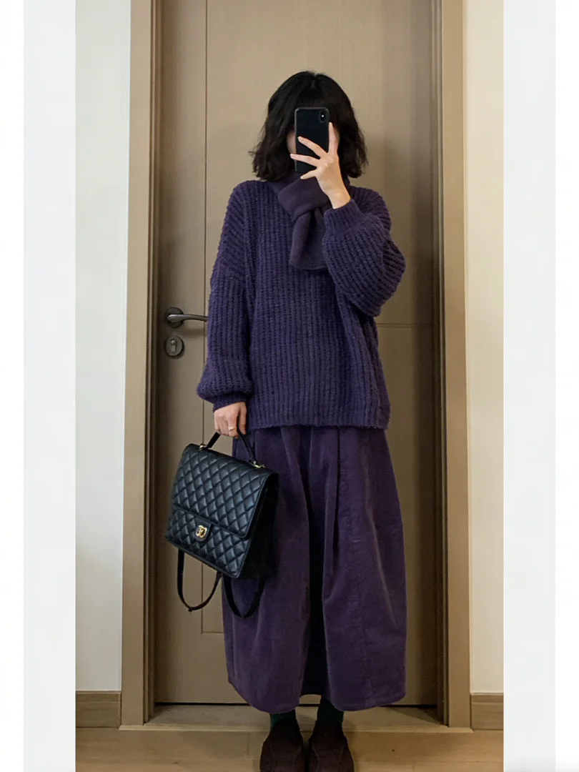 

Потрясающий зимний модный комплект: элегантный, стильный, привлекательный, с высокой талией, юбка и брюки, высококачественная женская одежда для взрослых.