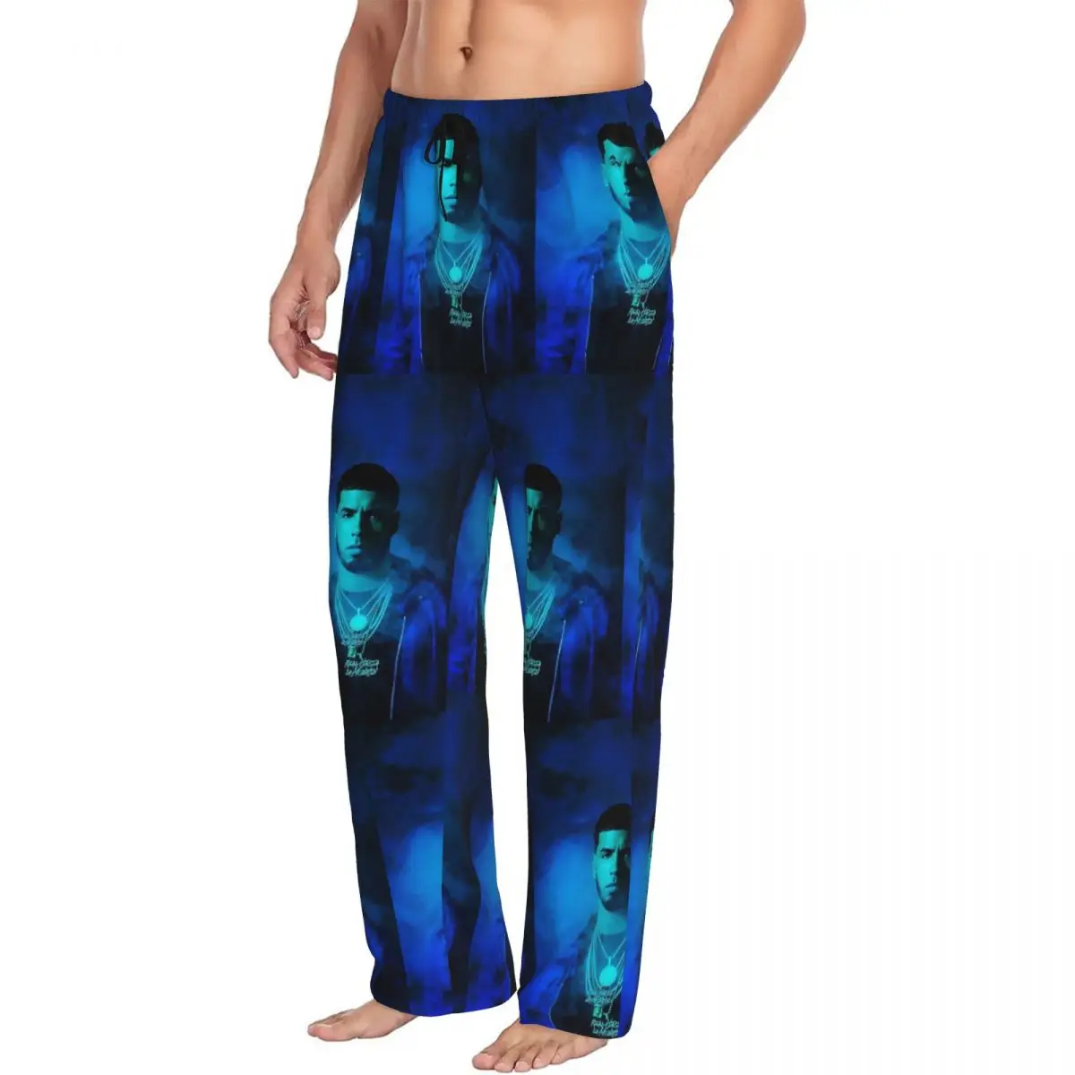 Custom Printed Men's A-Anuels Singer Hot Pajama Pants Sleepwear Sleep Lounge Bottoms with Pockets