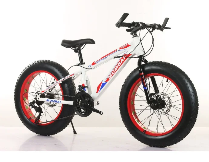 Bicicleta de montaña de 26 pulgadas con suspensión total para niños, neumático ancho, nieve, carretera, descenso, bicicleta de montaña