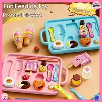 NEW Food Feeding Pudding Toy With Tray Set Sweet Rice Ball Ice Cream Toy Japanese Early Education Toy Pretend Play House Toys