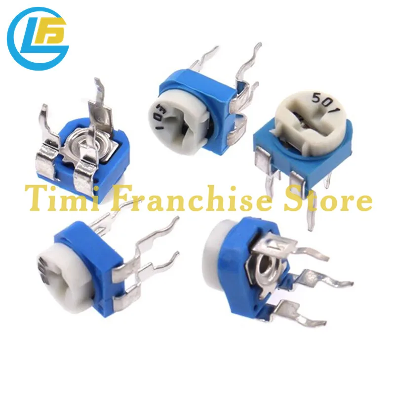 100 Stück/Box rm065 Potentiometer variable Widerstände Kit 500r Ohm-1m Ohm Trimmer Potentiometer einstellbare Widerstände Set 065 1k 10k