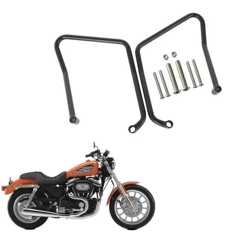 

Для Harley Sportster XL 883 1200 2000-2022 Iron 48 72 SuperLow Custom XR1200 Запчасти для мотоциклов Седельная сумка Опорные кронштейны