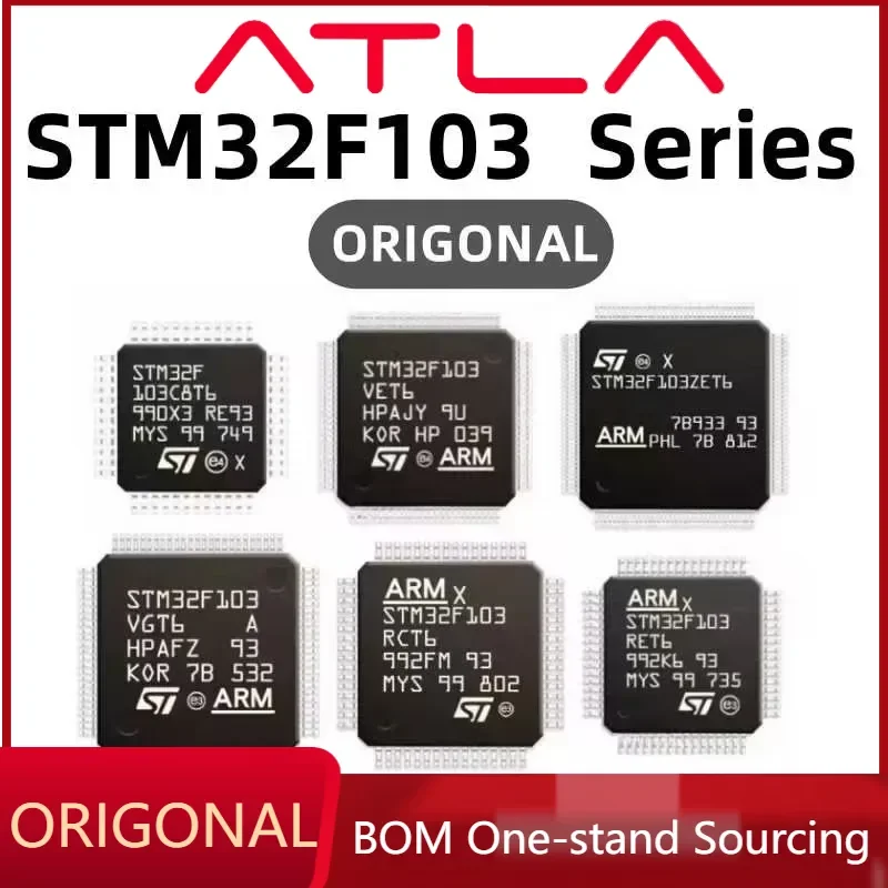Оригинальный STM32F103 STM32F103C8T7 STM32F103C6T7A STM32F103C6U6A LQFP48 QFN48 QFP48 В наличии 100% новый