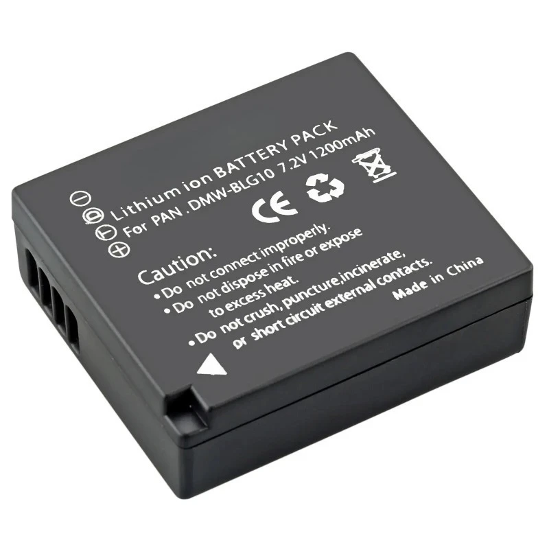 High Performance DMW-BLG10 DMW-BLE9 Battery 1200mAh 7.2V Replacement For Panasonic DMC GF3 GF5 GF6 GX7 GX80 GX85 LX100 L10
