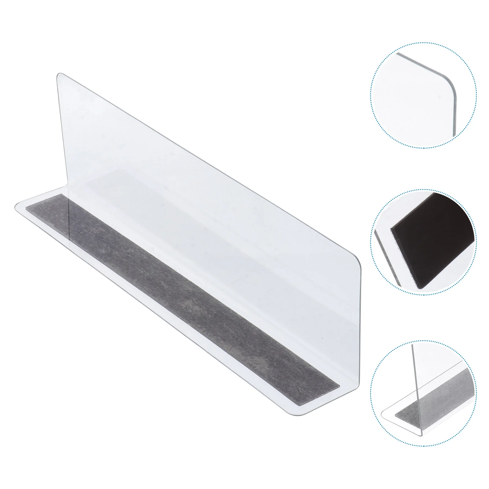 

6 Pcs Commodity Divider Labels Classification Plastic Plate PVC Shelf Acrylic Store Goods Separator L-shaped Side Storage Rack