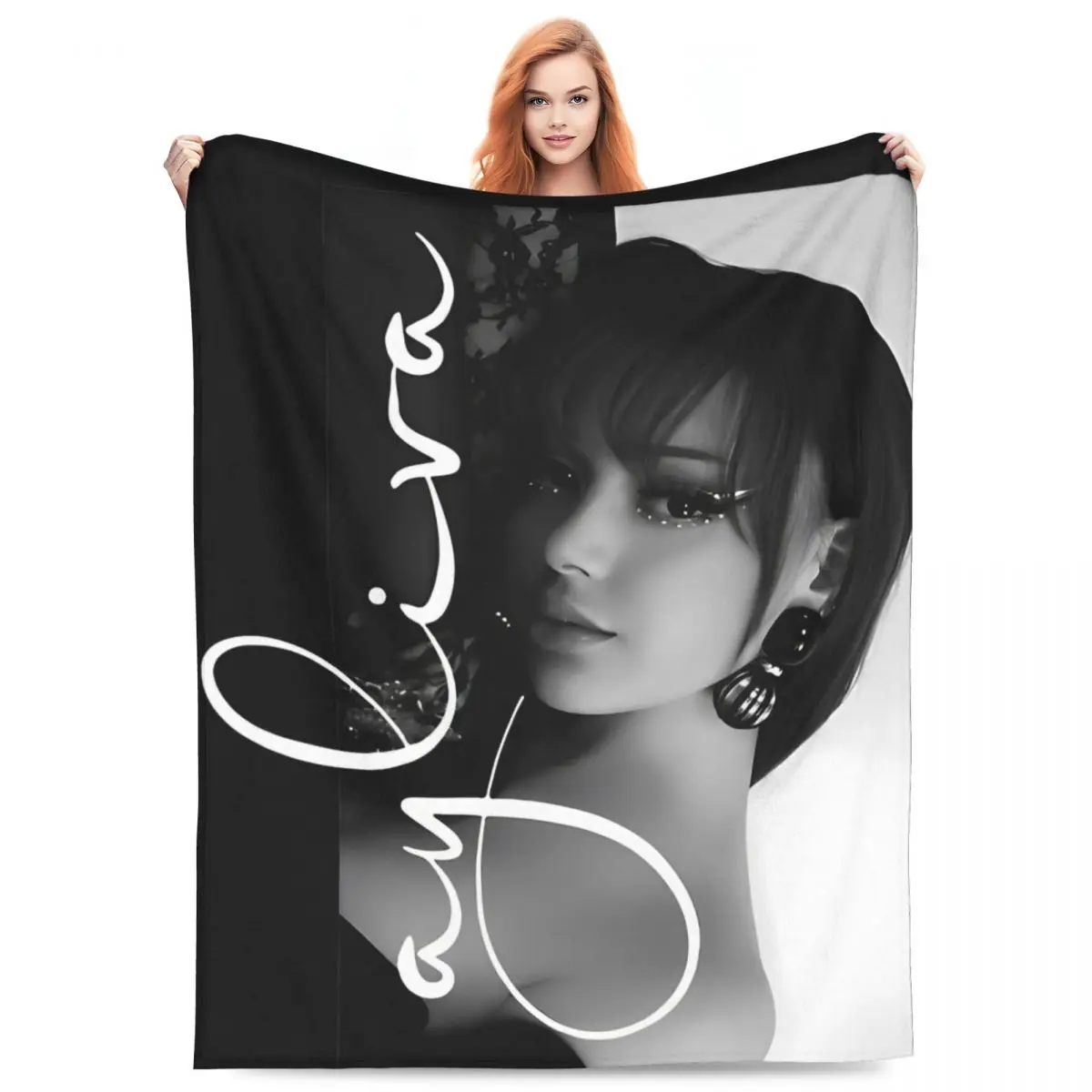 Ayliva Cool Singer Pop Music Coperta Coperta morbida di qualità Primavera Ragazzo Ragazza Divano Sedia Divano letto Street Trend Copriletto