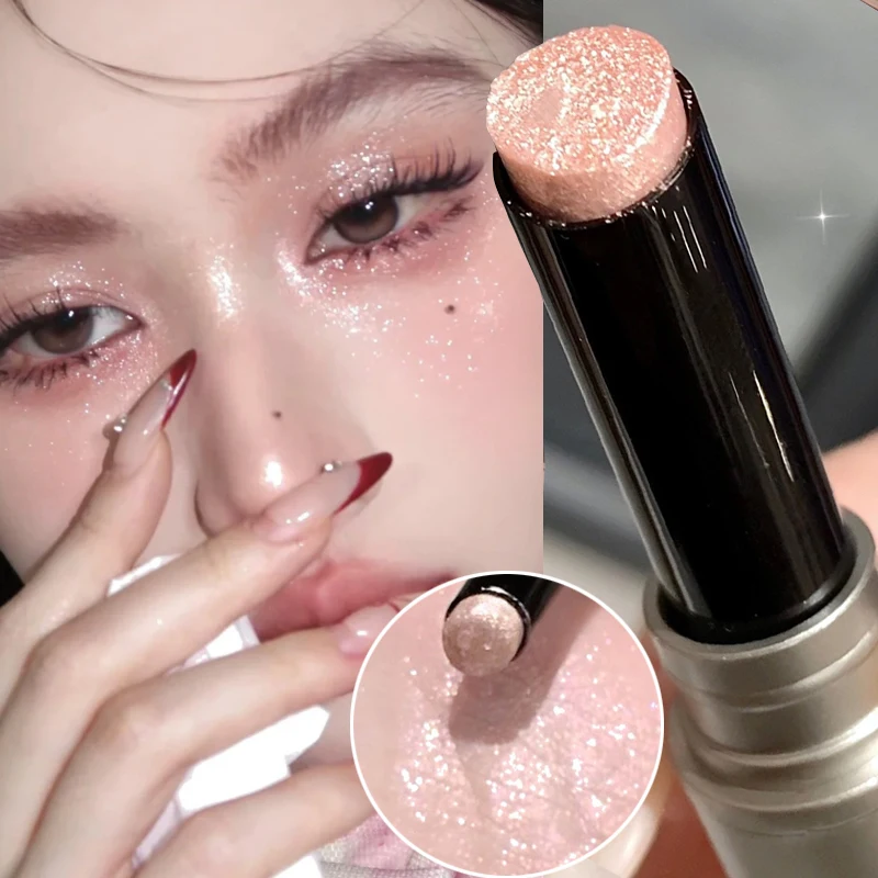 Jelly Shiny Highlighter Translucent Wet Bright Highlighter Pearlescent Silkworm Brightens Contour Eye Shadow Pen Korean Makeup