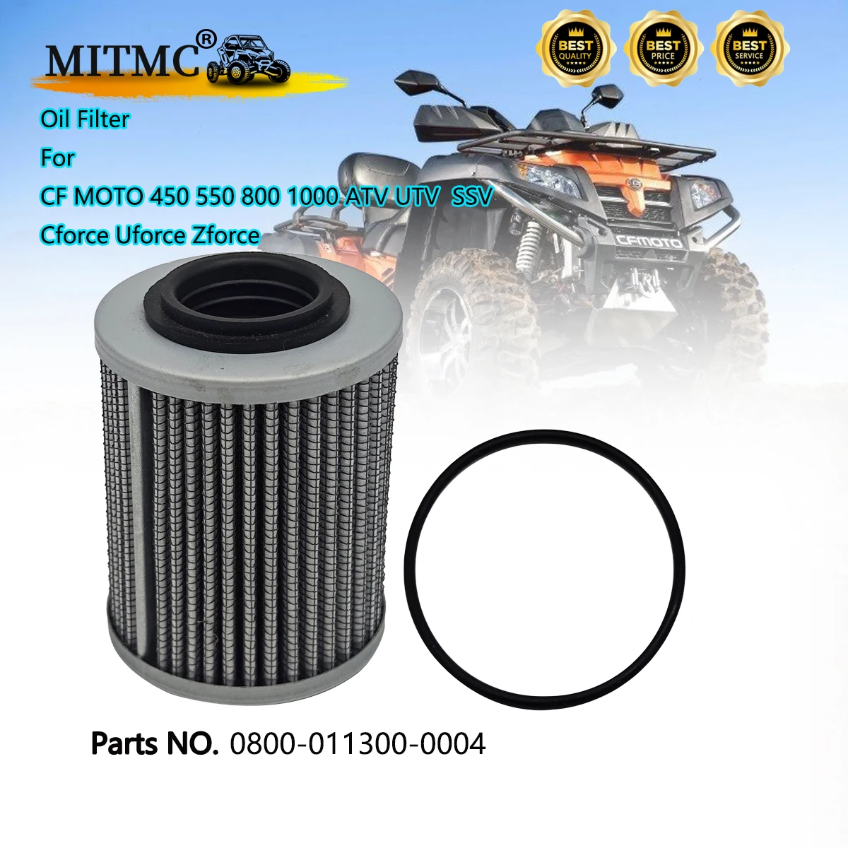 

High Quality Oil Filter For CF450 550 800 1000 ATV UTV SSU Cforce Uforce Zforce Parts 0800-011300-0004