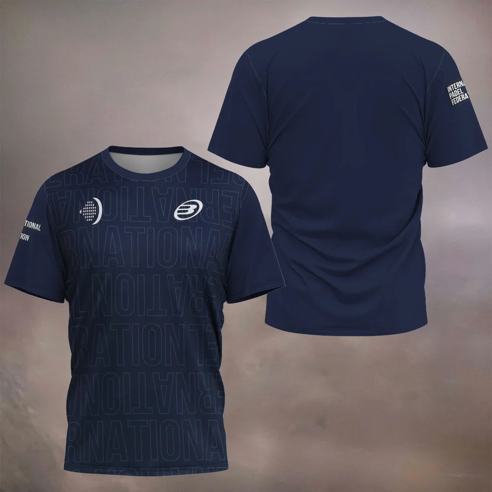 2024 Ultra cienki letni sportowy Fitness oddychający szybkoschnący Element męski z krótkim rękawem T-shirt z nadrukiem męskiej odzieży tenisowej