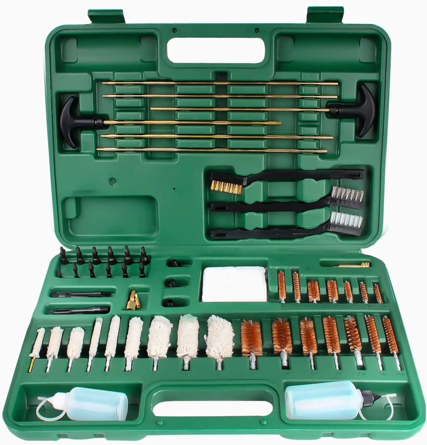 Hunting Gun Cleaning Kit Tool Box Professional Rifle Pistol Clean Brass Brushes Support AK47 9mm Rifle Cleaning kit All Calibers