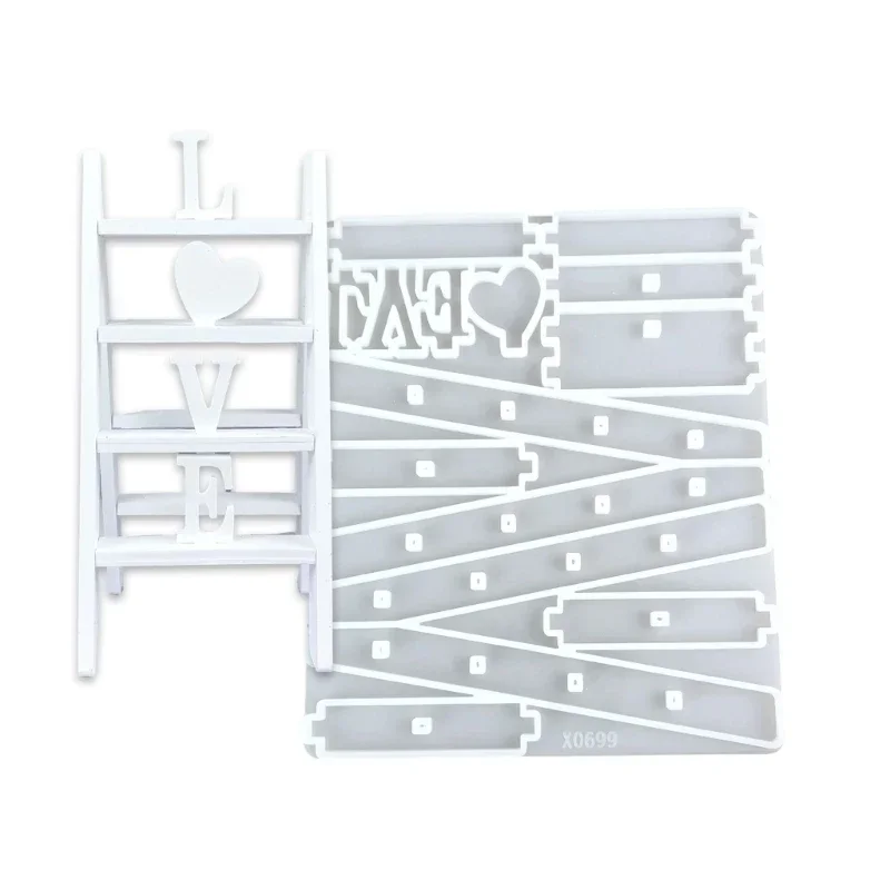 1 Set DIY Silikon-Leiterform für Handgemachte Heim- und Bürodekoration Wohnzimmer-Textur-Ornament Geeignet für Bastelprojekte