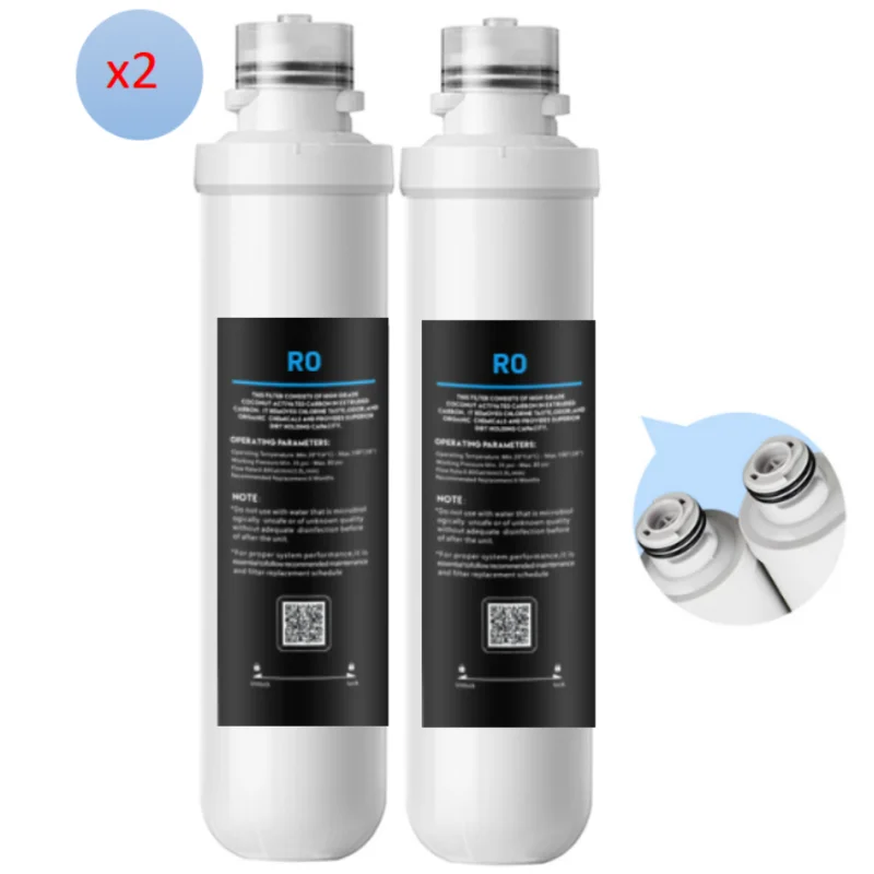 Filtro de água portátil da osmose reversa, baixa pressão, RO Filtration Cleaner, K5 RO, 2pcs