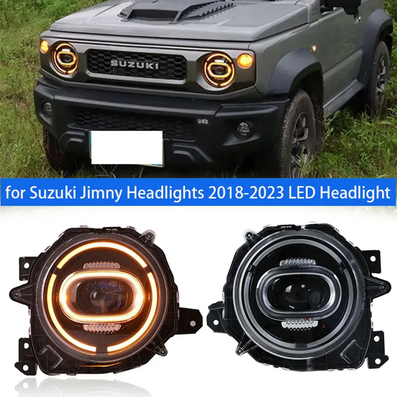 

LED headlights Assembly for Suzuki Jimny JB74 2018-2021 Upgrade Bicofal Lens Dynamic Signal Lamp Waterproof