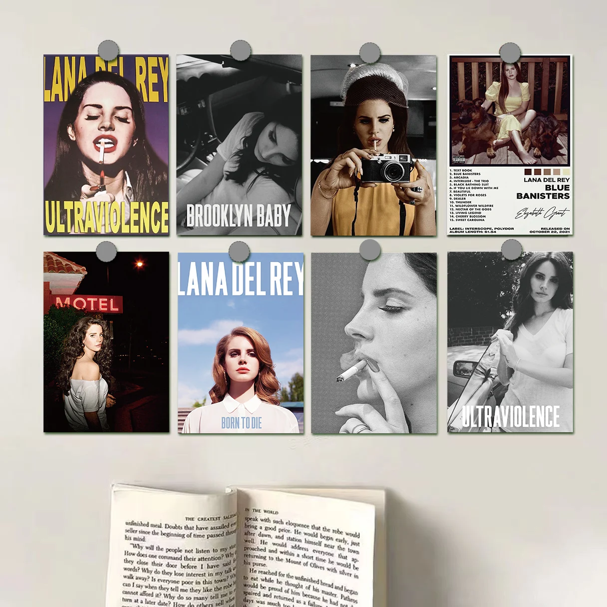 10pcs Singer Lana Del Rey Poster Stickers Art Prints for Home Room Bar Cafe Decor Born To Die Wall Painting Picture Fans Gift