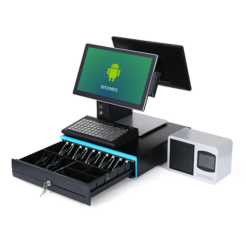POS System With Dual Screen POS Terminal Touch Screen 15.6inch Android All-in-one POS Hardware