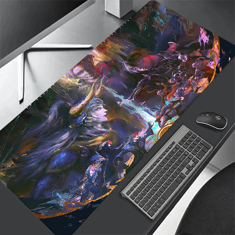 Final Fantasy XIV Online Large Mouse Pad Gaming Mousepad PC Gamer XXL Computer Office Mouse Mat Laptop Keyboard Mat Big Deskmat