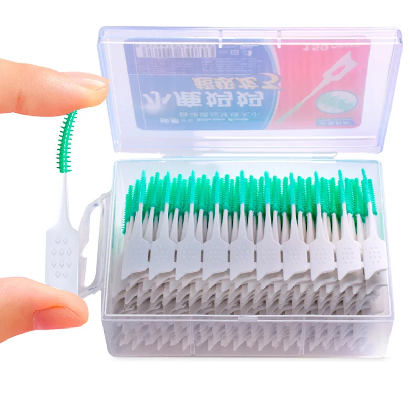 

150pcs Silicone Interdental Brushes Toothpicks Super Soft Dental Cleaning Brush Teeth Care Dental Floss Toothpicks Oral Tools