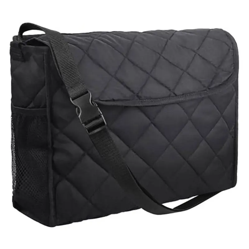 A74K-Universal Wheelchair Side Storage Bag - Organizer Pouch For Walker, Rollator, Mobility Aid - Easy Access Pockets