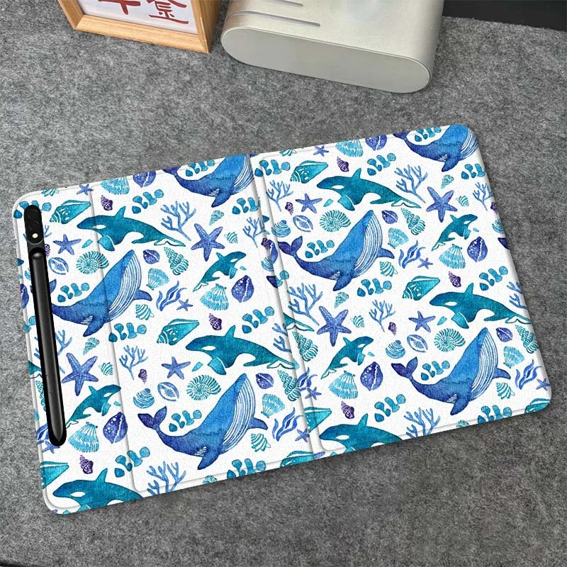 

A group of marine organisms Tablet Case For Samsung Galaxy Tab S7 S8 S9 S10 FE Plus Lite 11 12.4 13.1 Inch