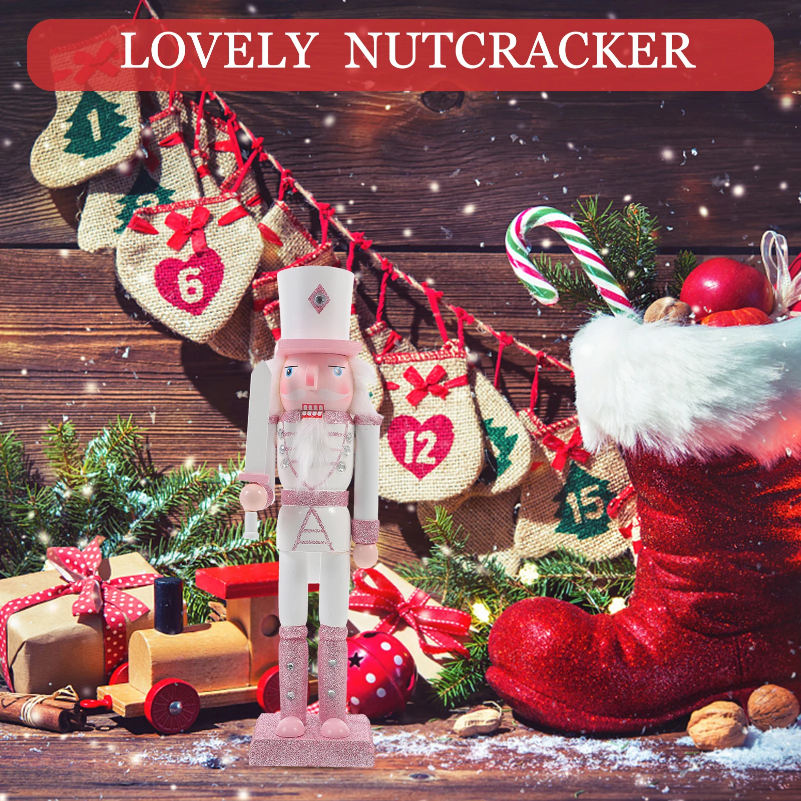 

Nutcracker Ornament Puppet Figure Festival Ornaments Wood Table Decorations Figurine