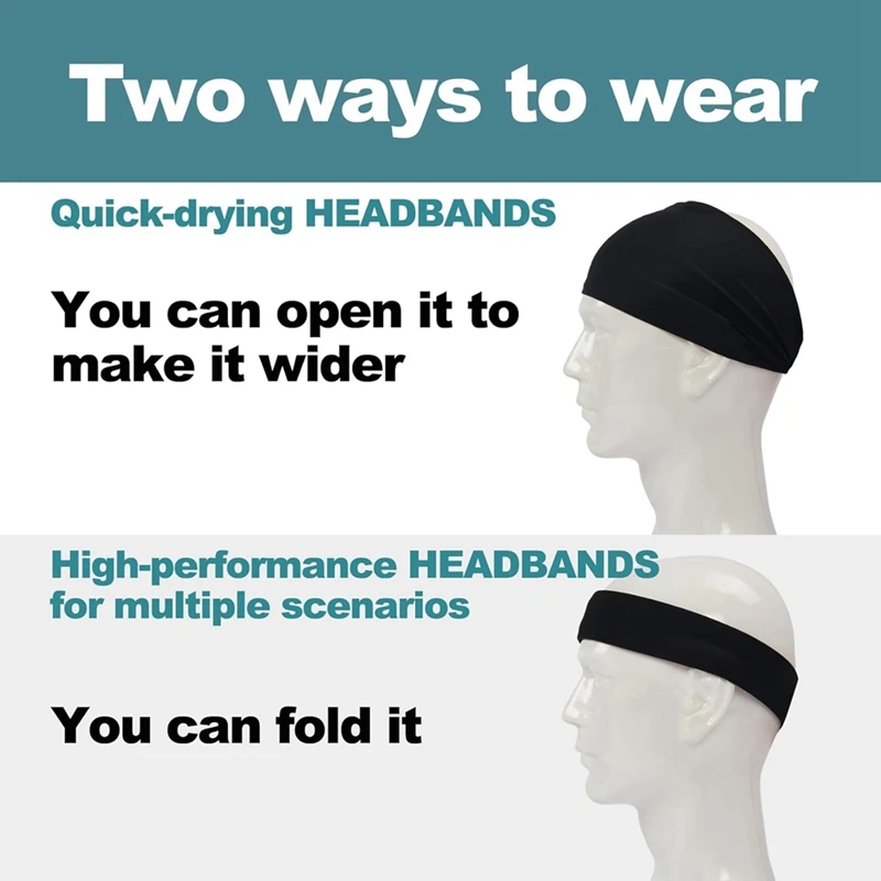 Running Headbands For Men 6 Pack, Mens Stretchy Headband For Football,Cycling,Basketball,Yoga