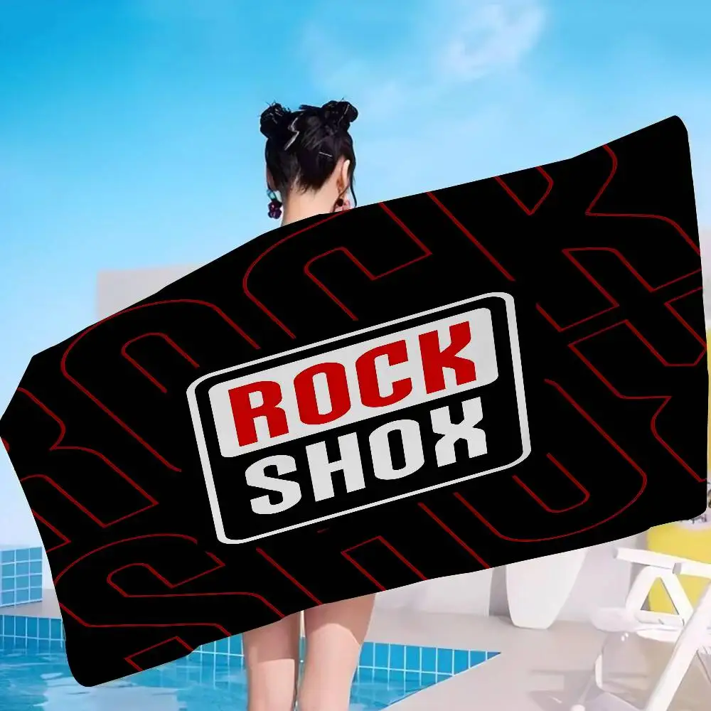 Rock Shox Mountain Bike Beach Towel Colorful Bath Towels for Girl Microfiber Quick Dry Custom Sand Free Beach Yoga Spa Gym Pool