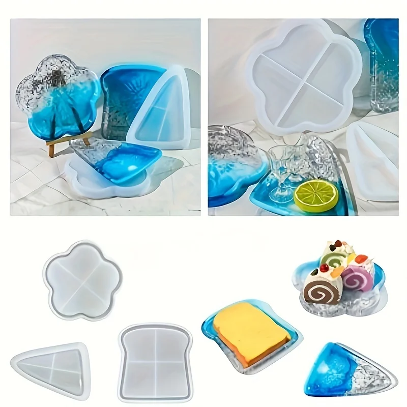 Silicone Molds for Making Sandwiches, Cheese, And Plum Trays; Versatile for Plaster, Decorations, And Home Storage Crafts