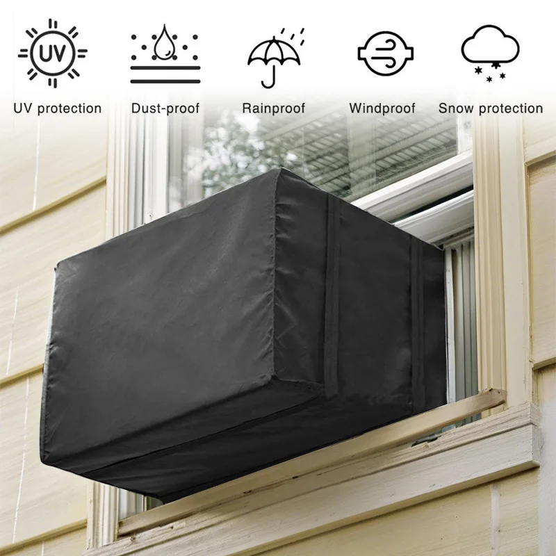 Window Air Conditioner Insulation Cover for Outside Unit, Outdoor Dust-Proof and Waterproof, 43X30X33cm