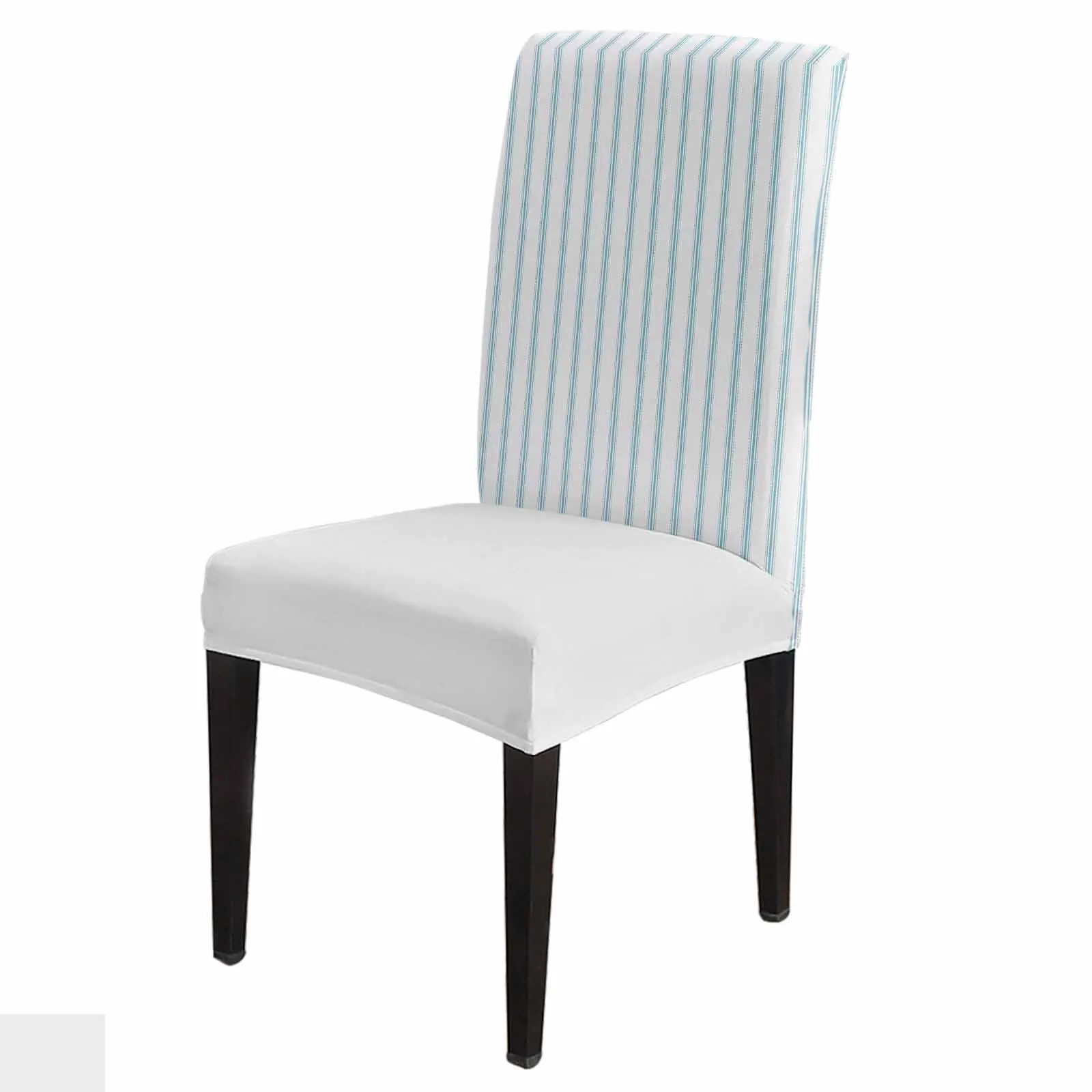 

Striped Blue-Green 4/6/8PCS Spandex Elastic Chair Case For Wedding Hotel Banquet Dining Room