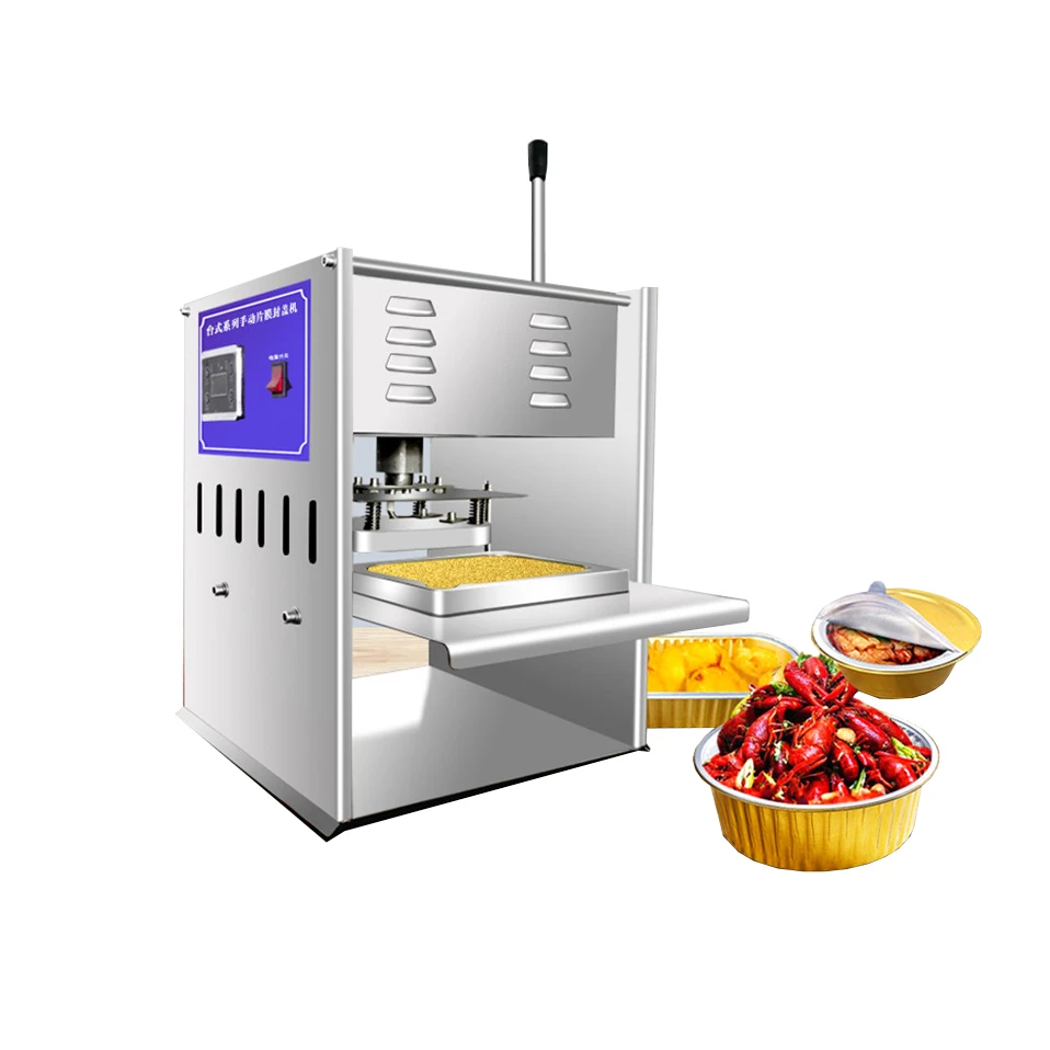 Automatic Food Meal Fresh Meat Beverage Sealed Small Bucket Packaging   Flush MAP Lunch Box Vacuum Packing Machine
