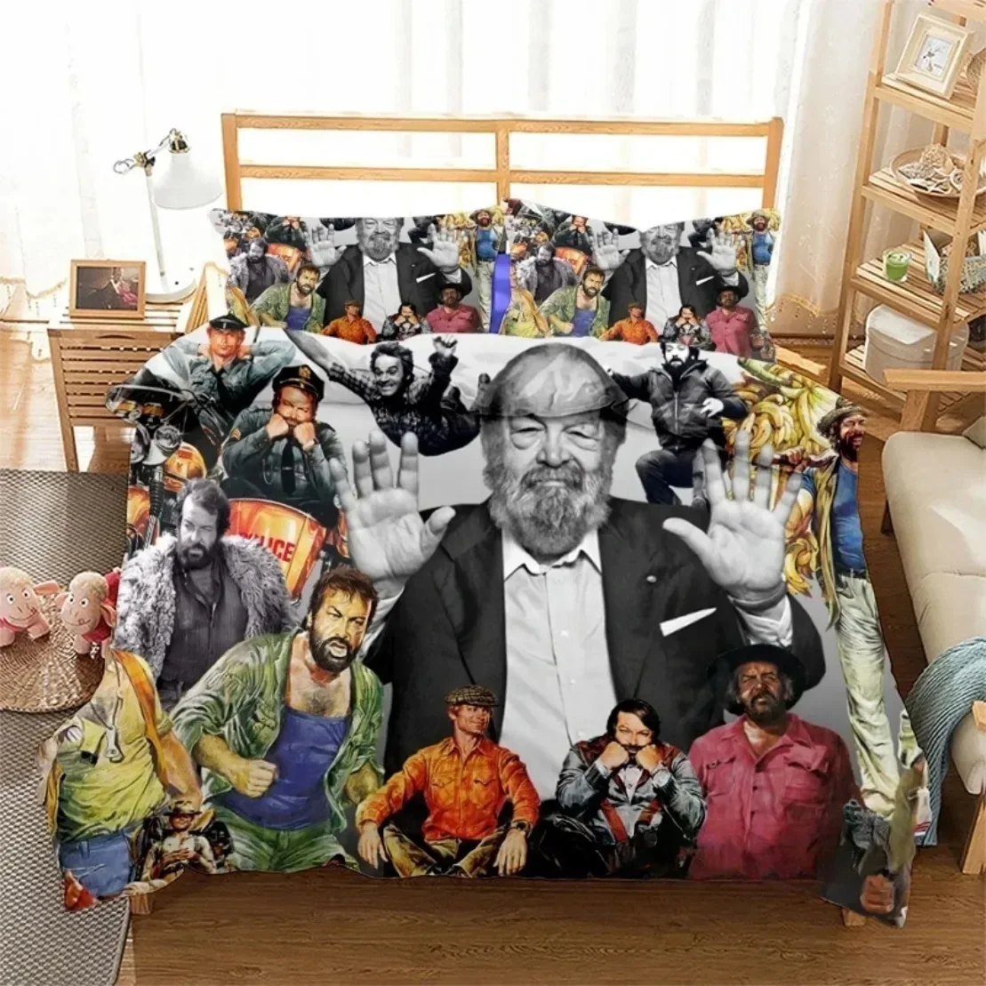 3D Printed Film Bud Spencer Terence Hill Bedding Set Duvet Covers Pillowcases for Teens Single Double Queen King