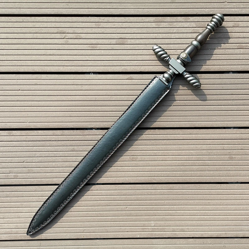 Cosplay Real Western Sword,Stainless Steel Blade,Non Sharp,Decorative Sword Prop,Handmade Collection Item