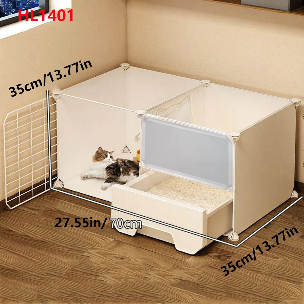 

Клетка для кошек с туалетом, вилла для кошек, встроенный ящик для туалета, клетка для кошек в маленькой квартире, кошачий домик, пустая клетка