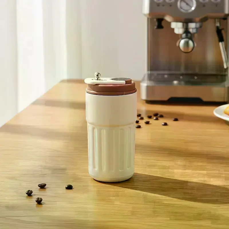 Stainless Steel Insulated Cup Display Temperature Coffee Cup Intelligent Car Mounted Water Cup Gift Drinking Tool