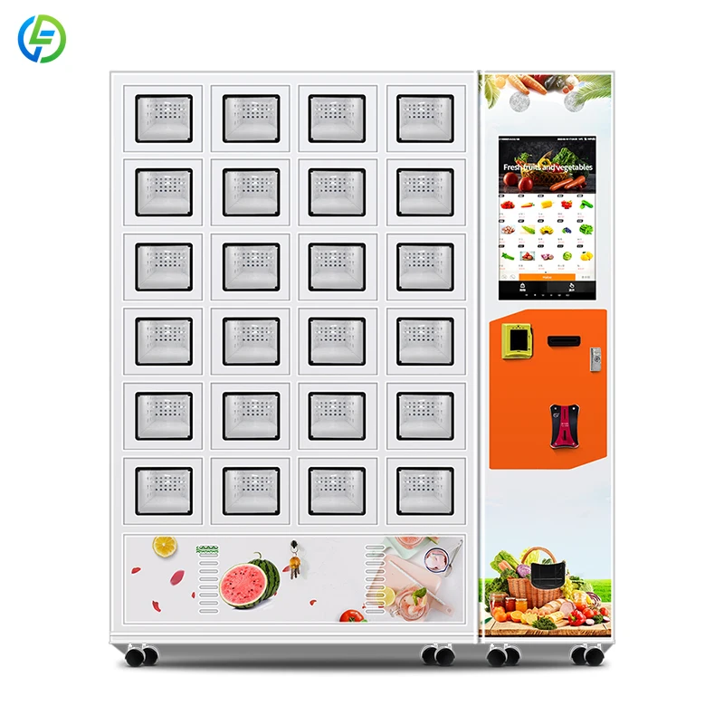 Customized Manufacturer Refrigerate Locker Fruit Vending Machine for Fresh Fruit Milk Vegetable Farmer Food
