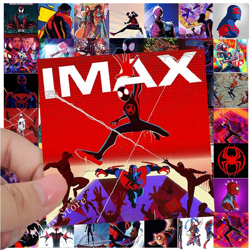 10/20/40/80pcs Disney Marvel Spiderman Stickers for Kids Cartoon Decals Cool DIY Laptop Car Across the Spider-Verse Sticker Toys