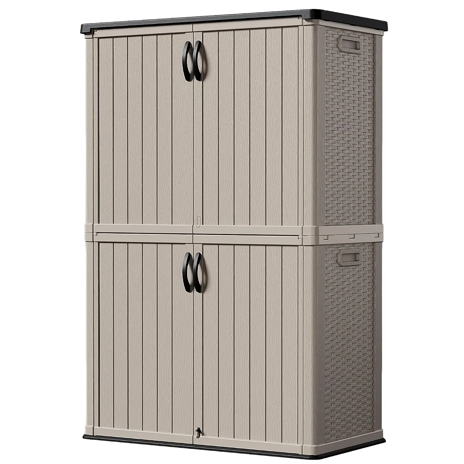 Outdoor Storage Cabinet 50 Cu Ft Lockable Vertical Shed Waterproof Tool Box for Cushions & Garden Accessories, Customized